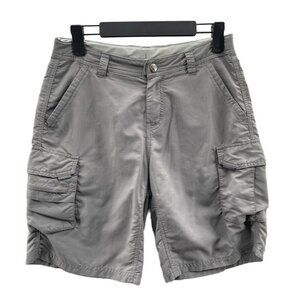 REI Cargo Hiking Outdoor‎ Shorts Womens 4 Nylon Gray Pockets